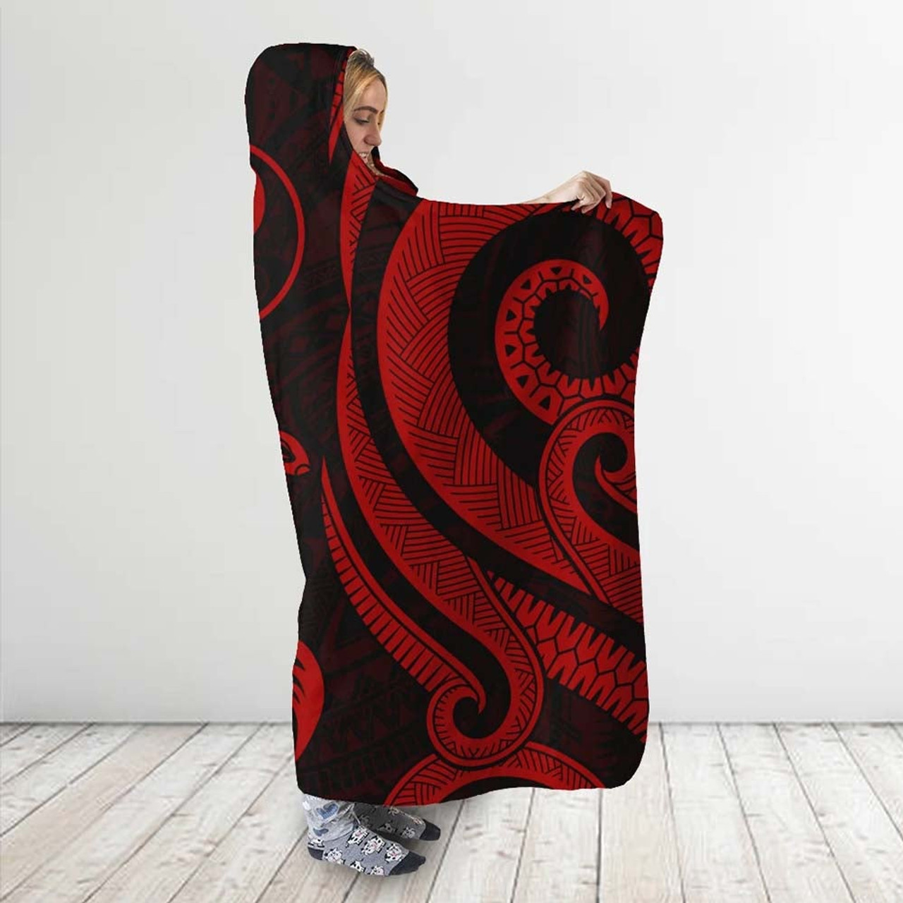 Yap Hooded Blanket - Red Tentacle Turtle 4