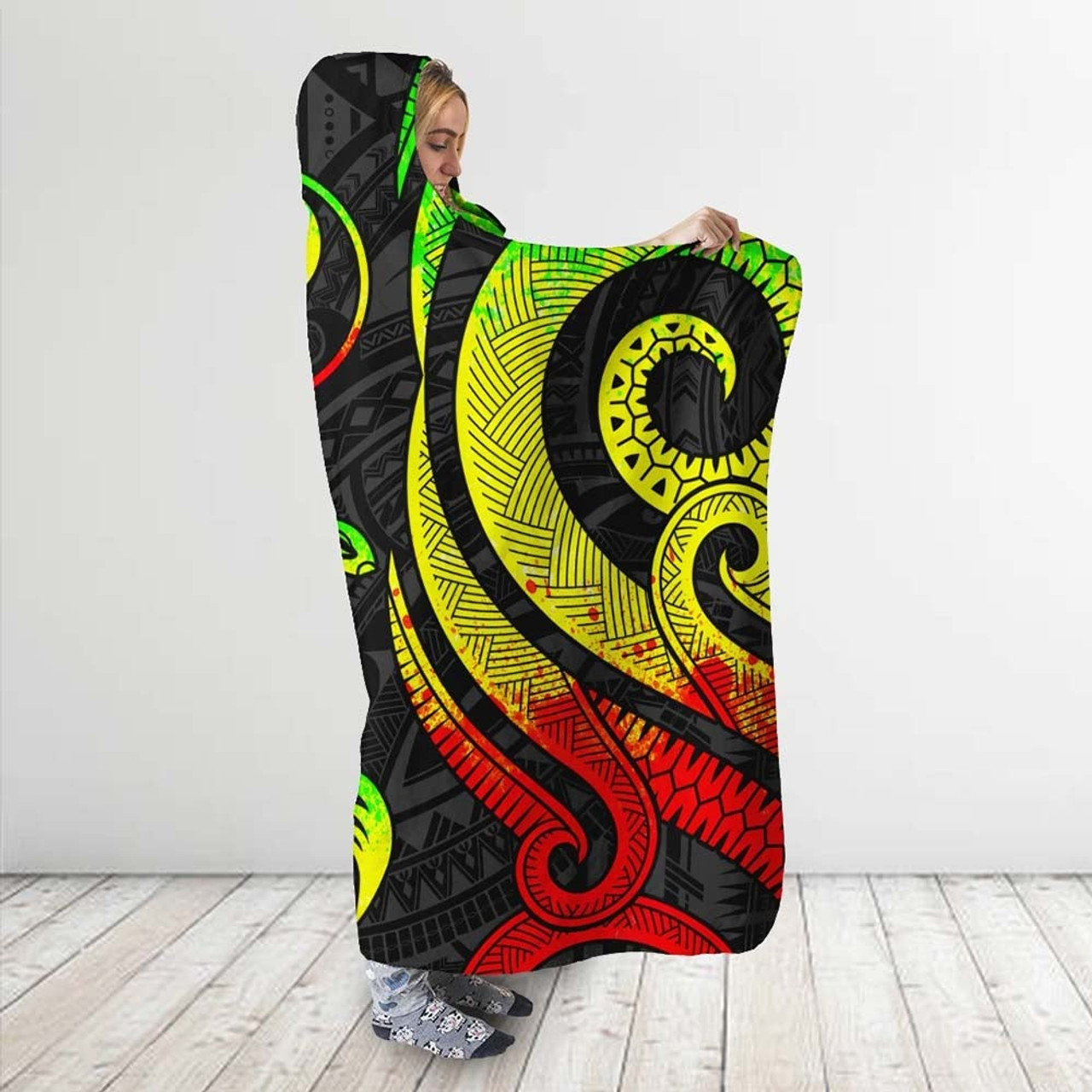 Yap Hooded Blanket - Reggae Tentacle Turtle 3