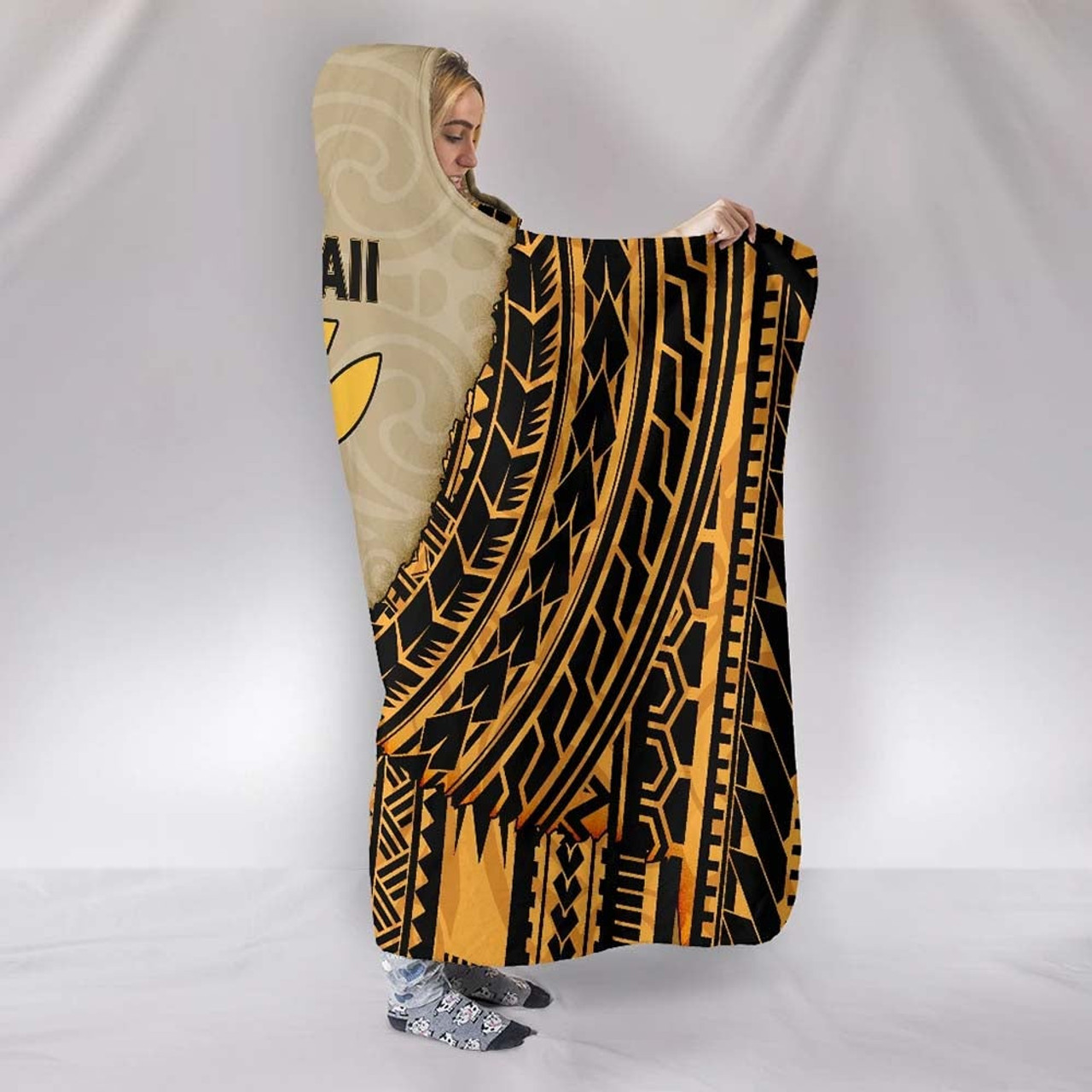 Hawaii Hooded Blanket - Polynesian Wild Style 2