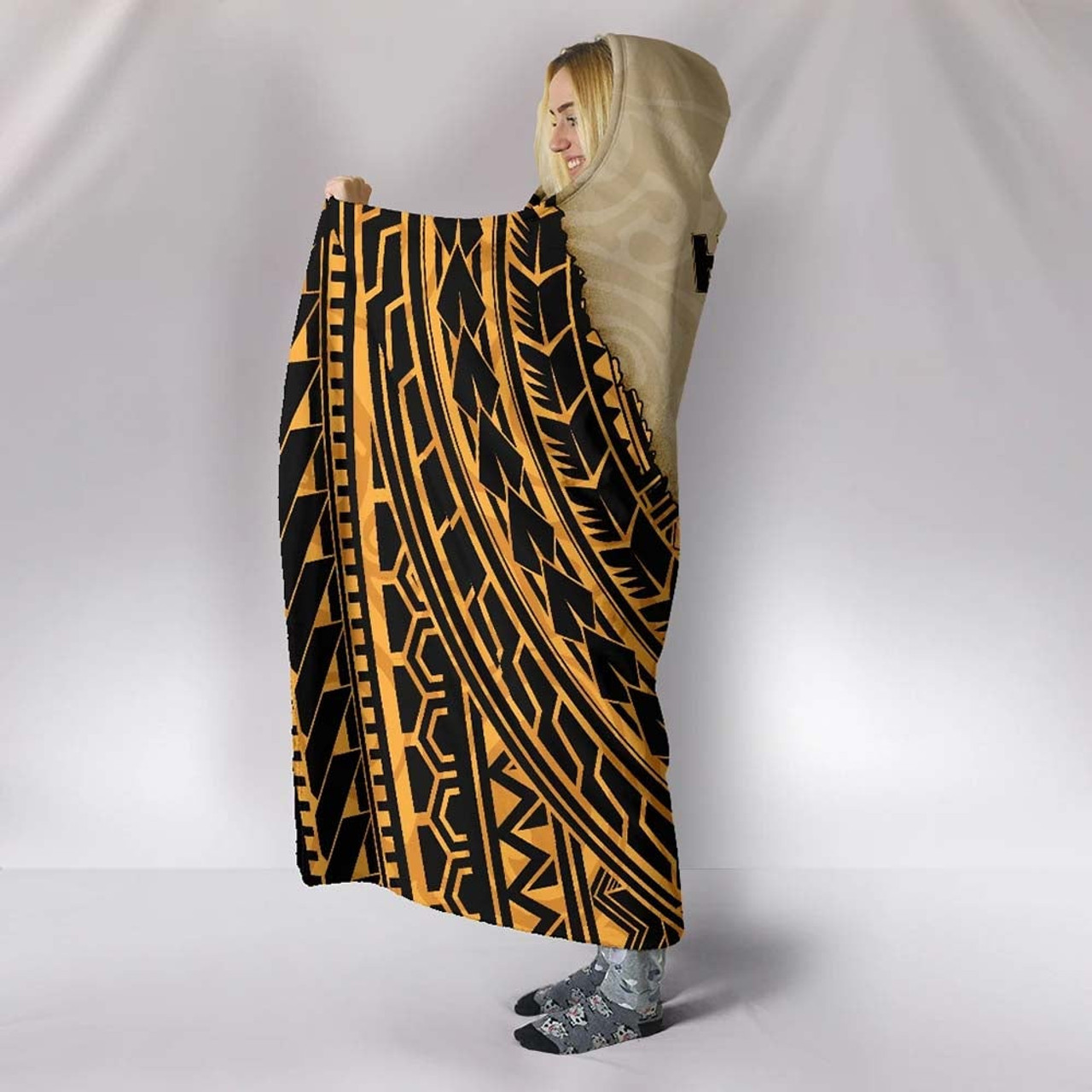 Hawaii Hooded Blanket - Polynesian Wild Style 4