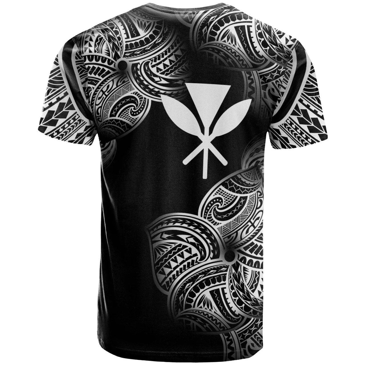 Hawaii Polynesia Custom Personalized T-Shirt - Hawaii Tribal Flower White 2