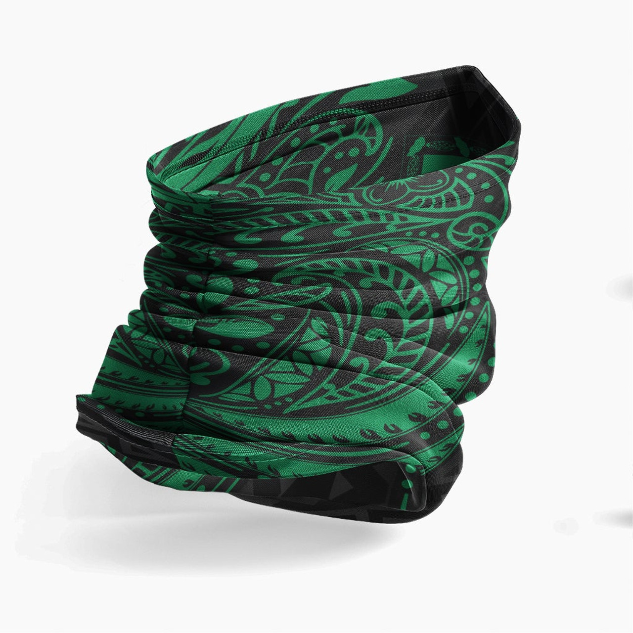 Tuvalu Neck Gaiter - Floral Tattoo Green 3