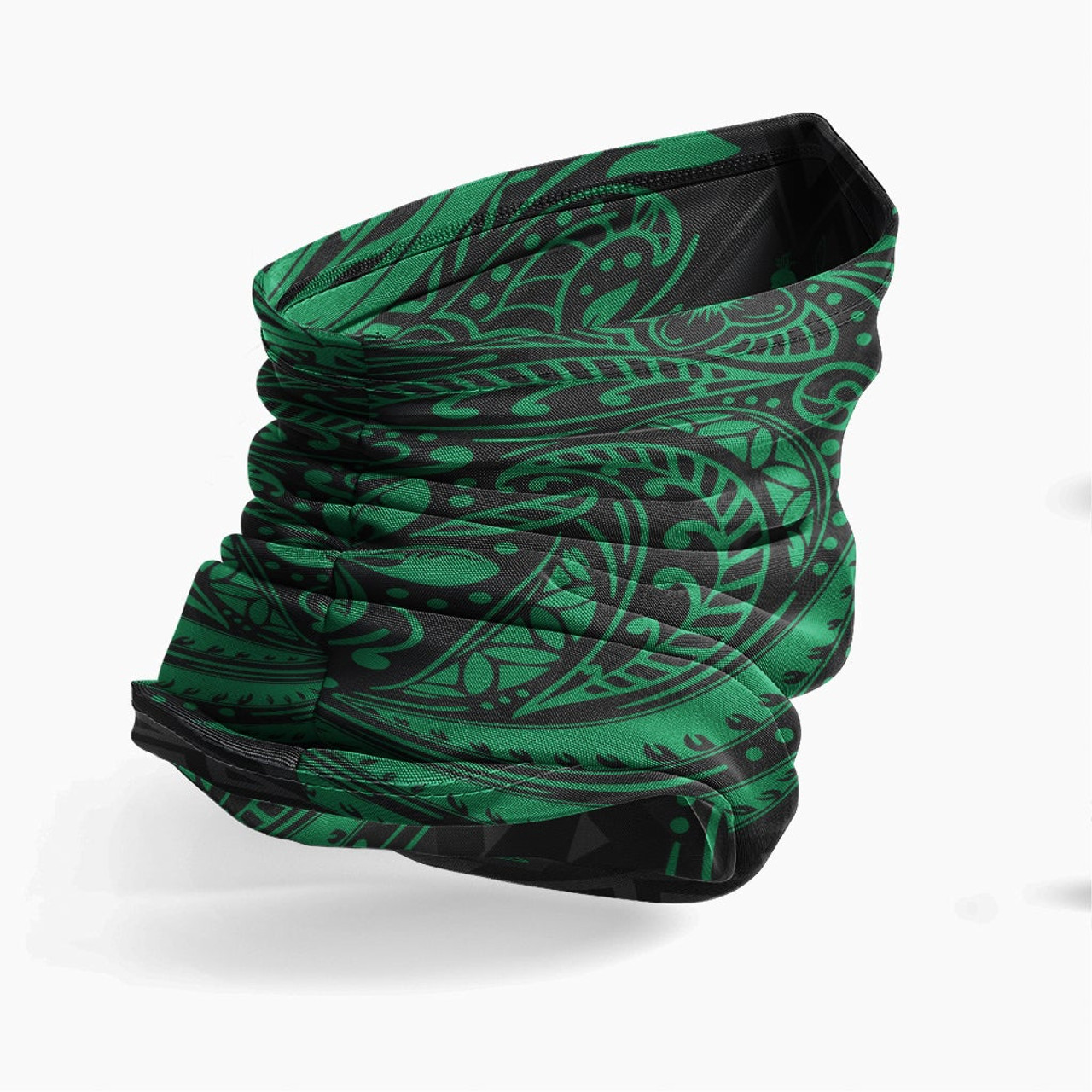 Vanuatu Neck Gaiter - Floral Tattoo Green 3