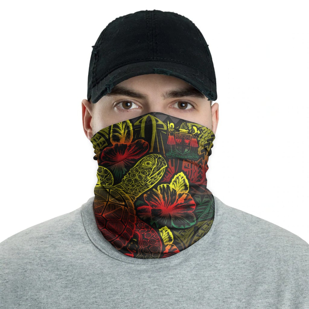 Fiji Neck Gaiter - Turtle Hibiscus Reggae 2