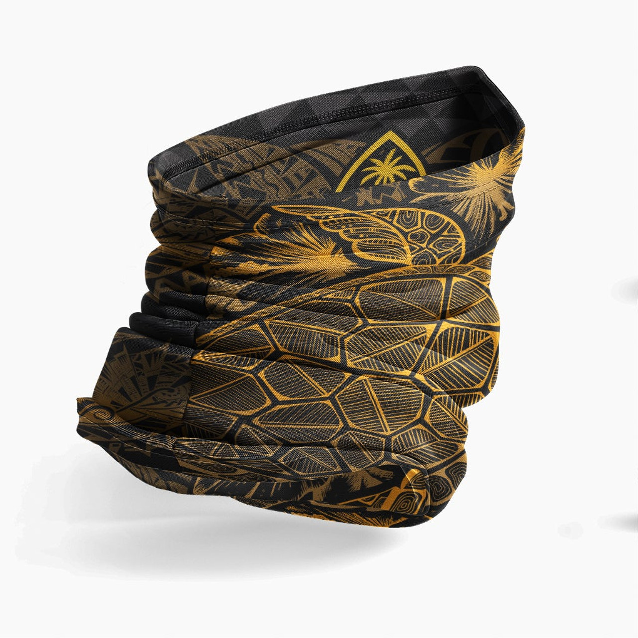 Guam Neck Gaiter - Turtle Hibiscus Gold 3