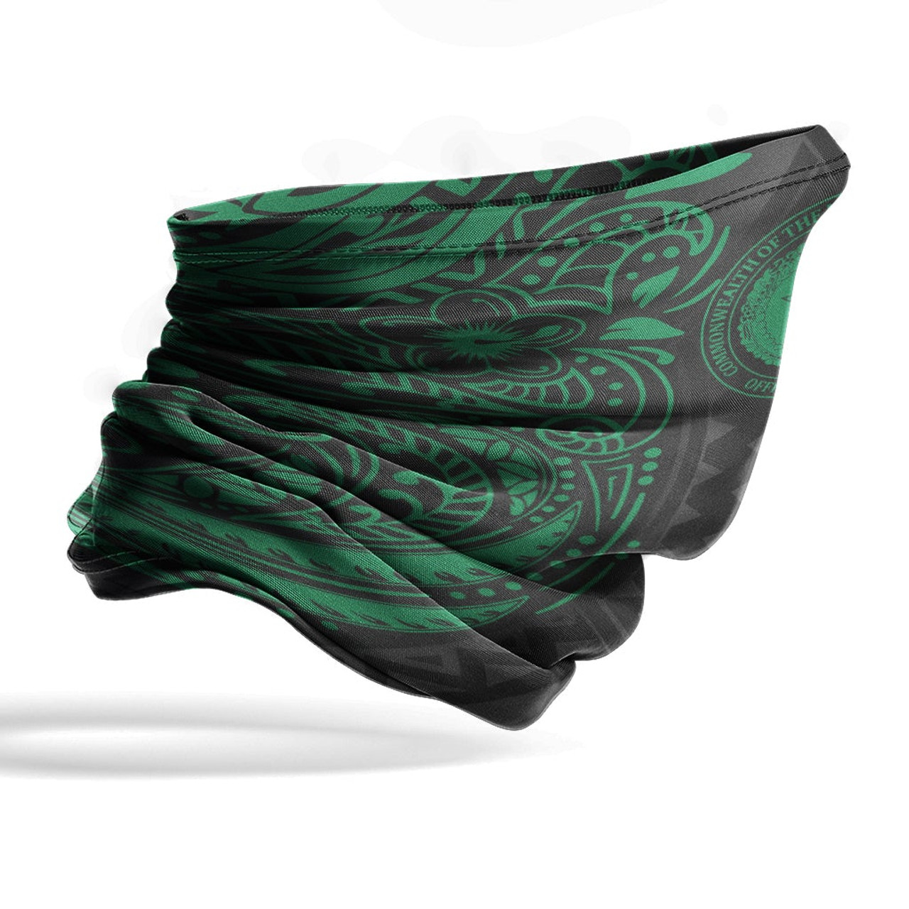 CNMI Neck Gaiter - Floral Tattoo Green 4