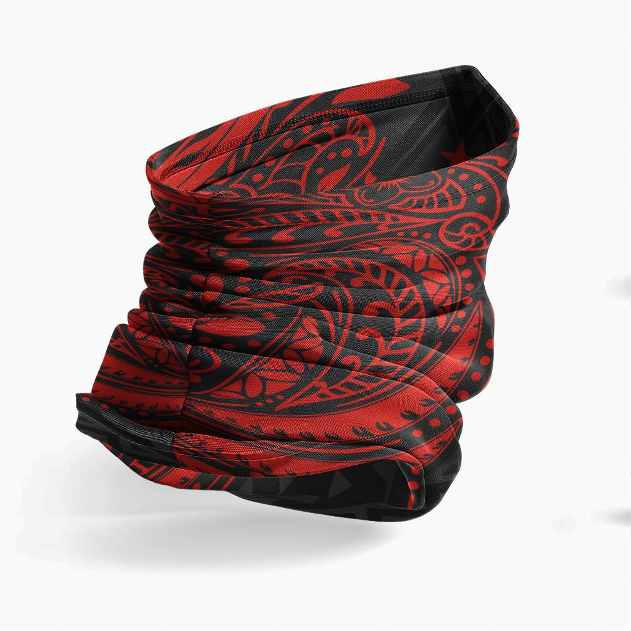 Kosrae Neck Gaiter - Floral Tattoo Red 3