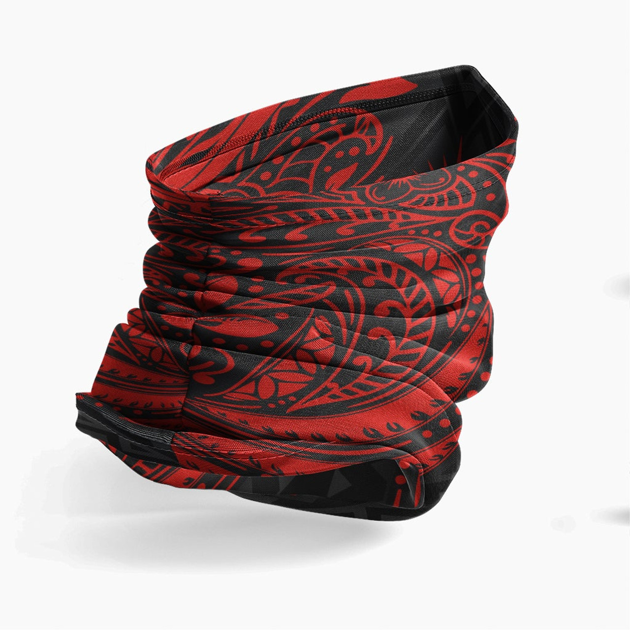 Marshall Islands Neck Gaiter - Floral Tattoo Red 3