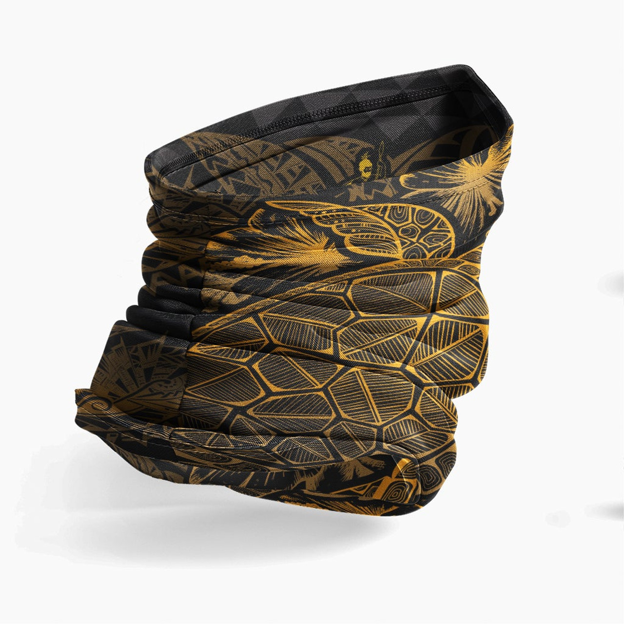 Vanuatu Neck Gaiter - Turtle Hibiscus Gold 3