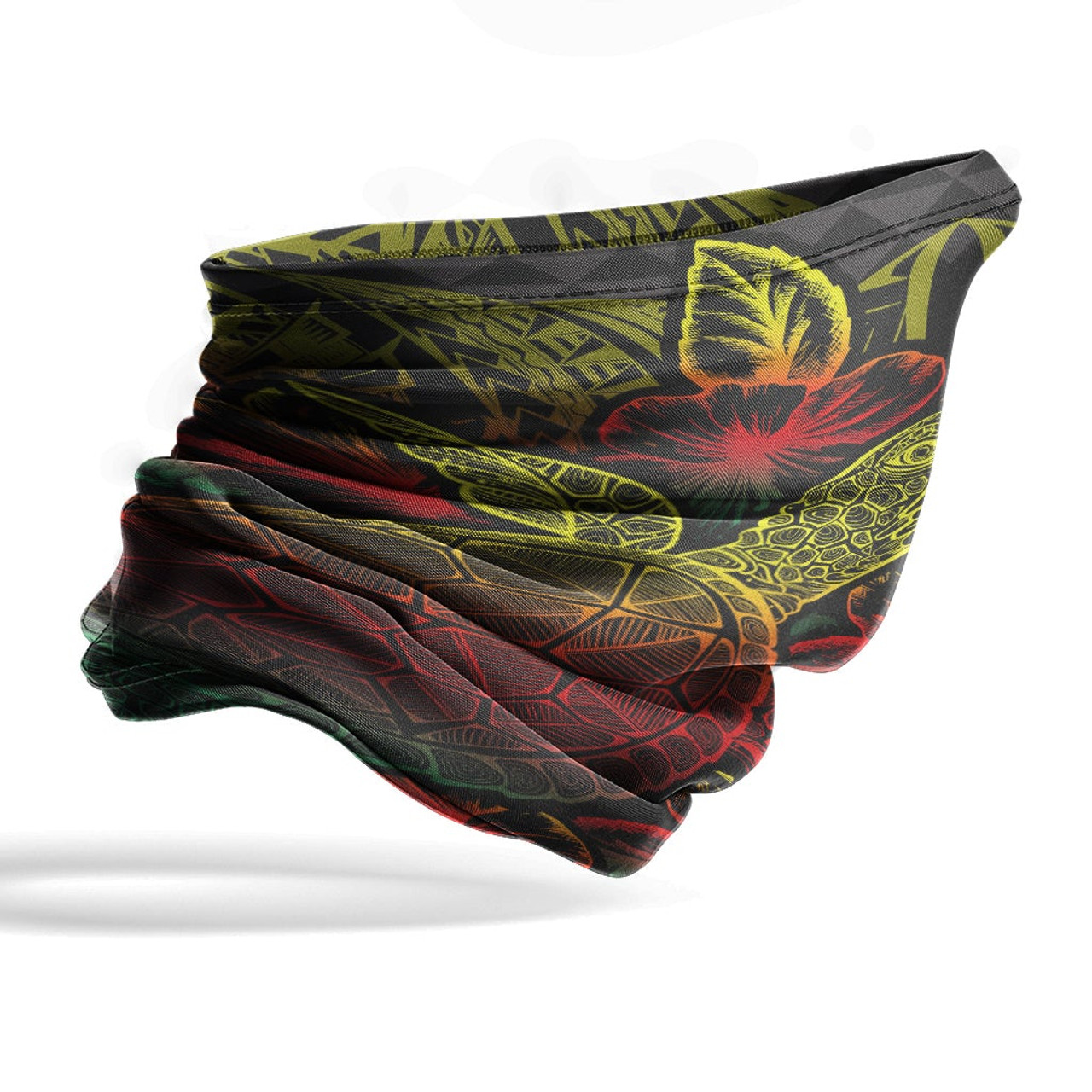 Yap Neck Gaiter - Turtle Hibiscus Reggae 4