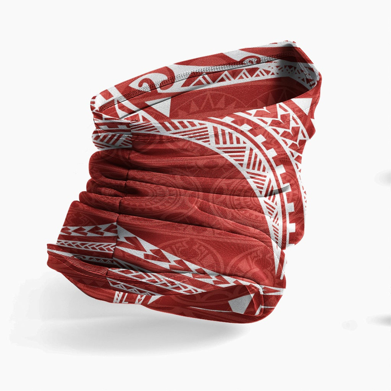 American Samoa Neck Gaiter - Tribal Pattern Red 3