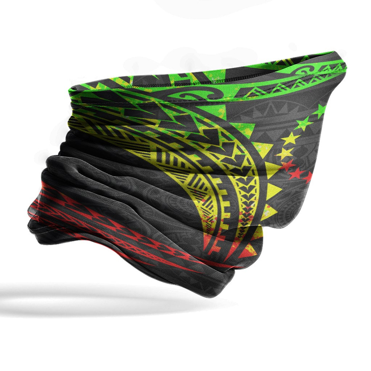 Cook IslandsNeck Gaiter - Tribal Pattern Reggae 4