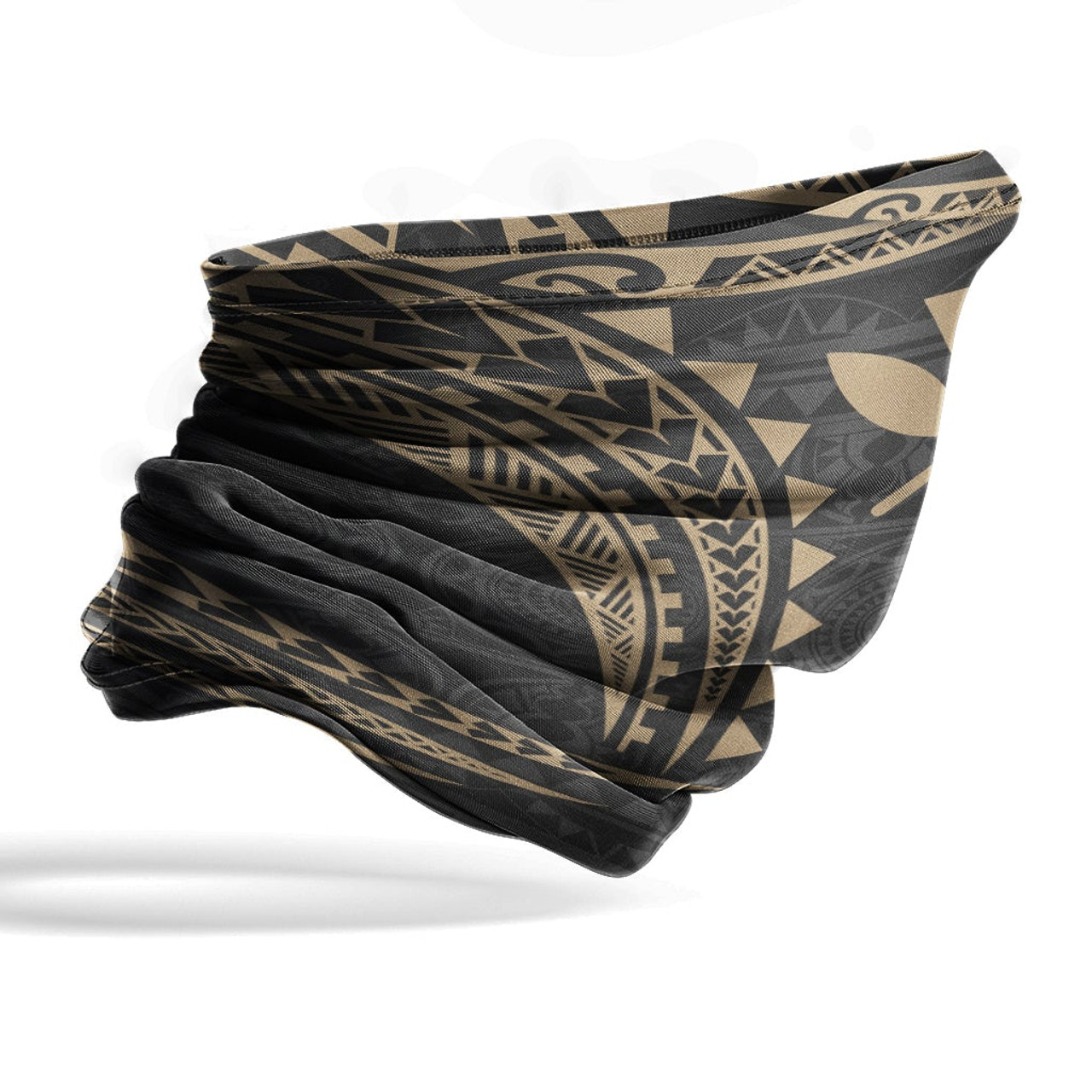 Hawaii Neck Gaiter - Tribal Pattern Gold 4