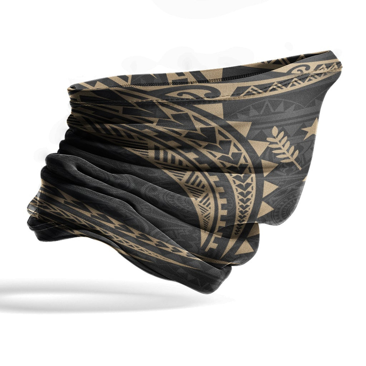 Kosrae Neck Gaiter - Tribal Pattern Gold 4