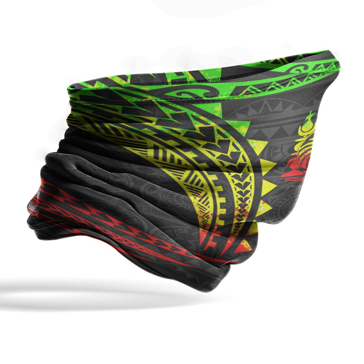 New Caledonia Neck Gaiter - Tribal Pattern Reggae 4