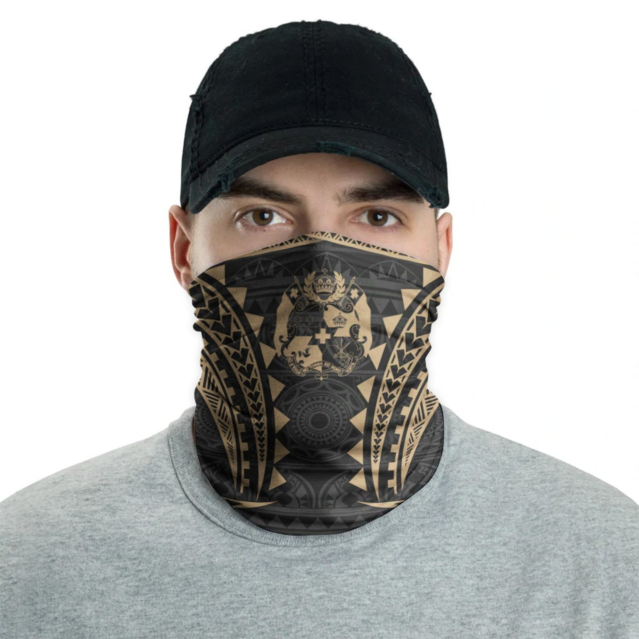 Tonga Neck Gaiter - Tribal Pattern Gold 2