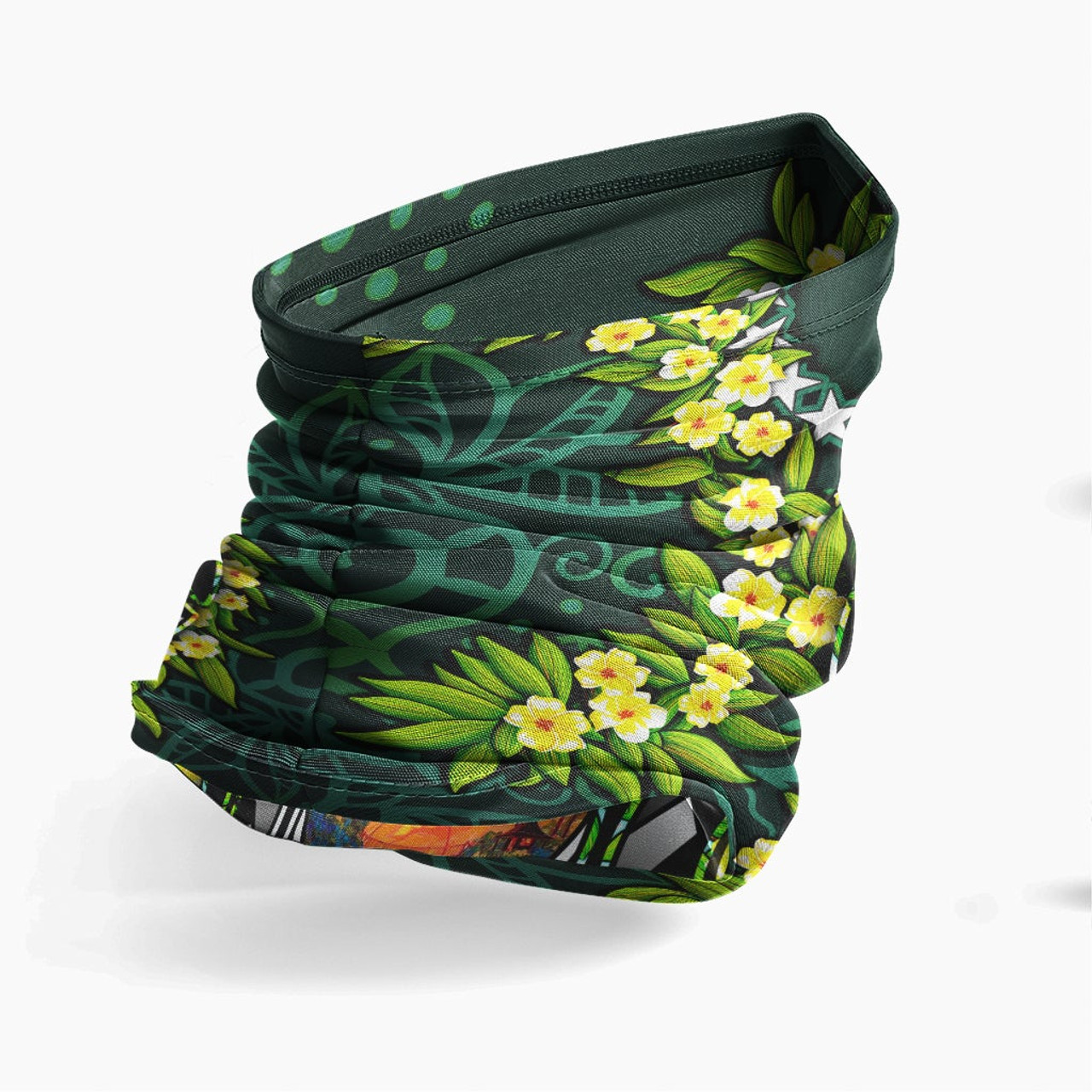 Cook Islands Neck Gaiter - Ti Leaf Lei Turtle 3