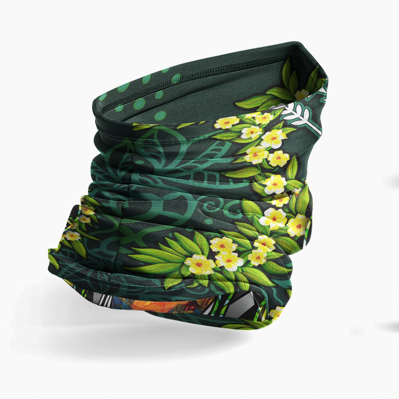 Kosrae Neck Gaiter - Ti Leaf Lei Turtle 3