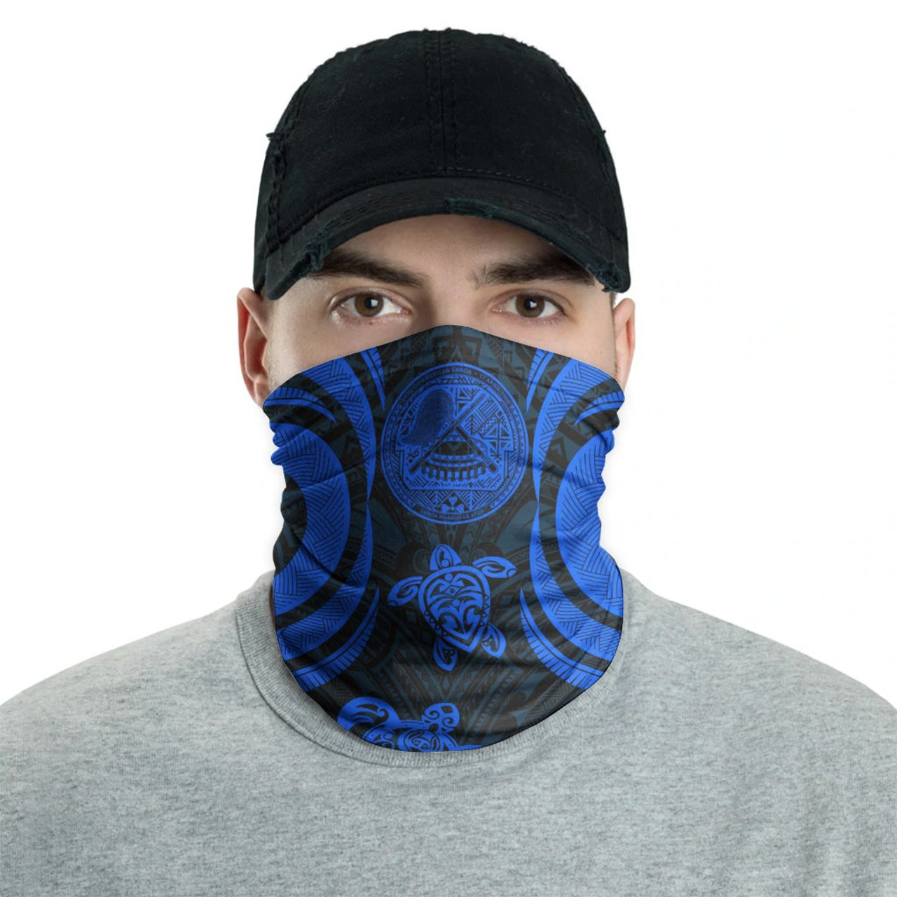 American Samoa Neck Gaiter - Turtle Tentacle Blue 2