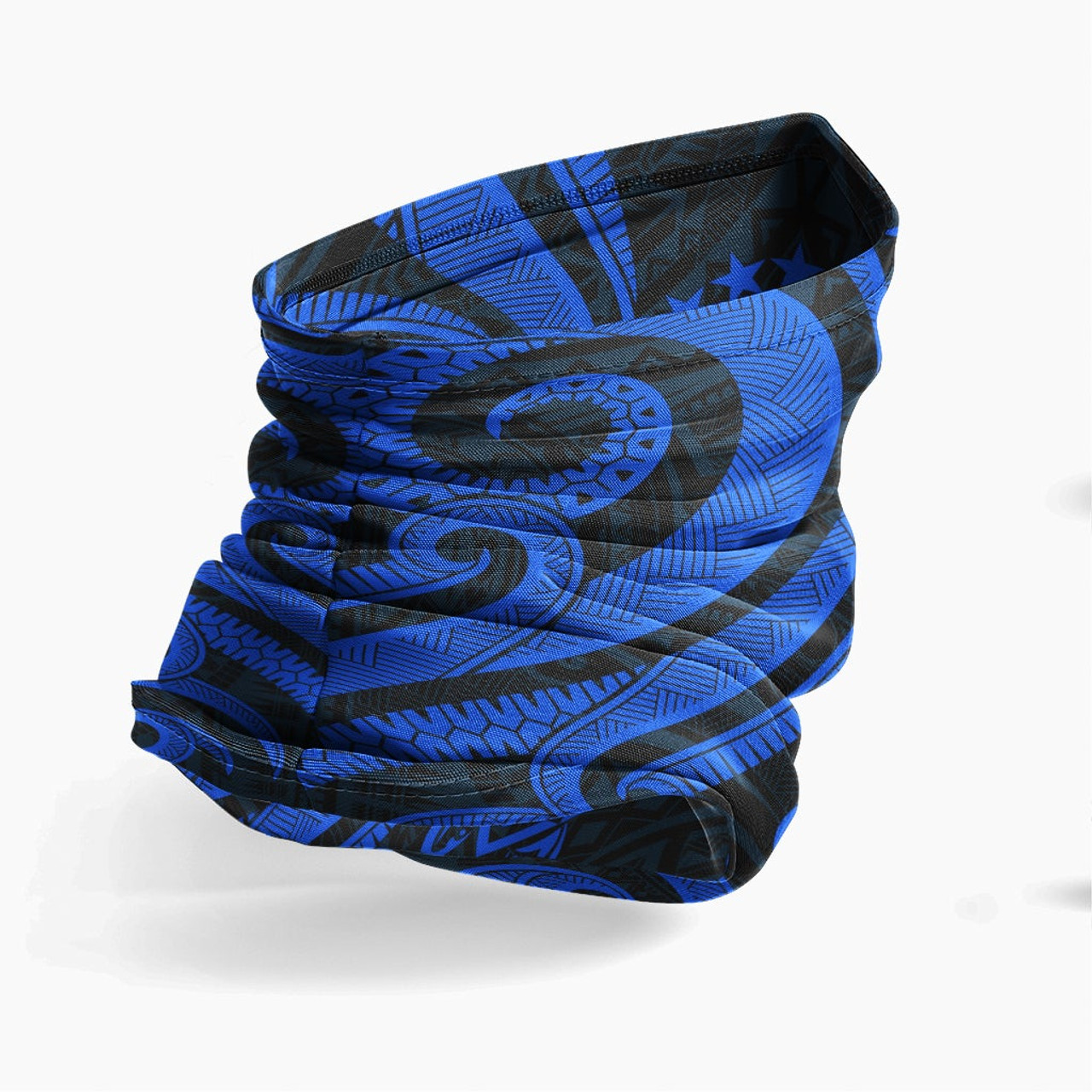 Cook islands Neck Gaiter - Turtle Tentacle Blue 3