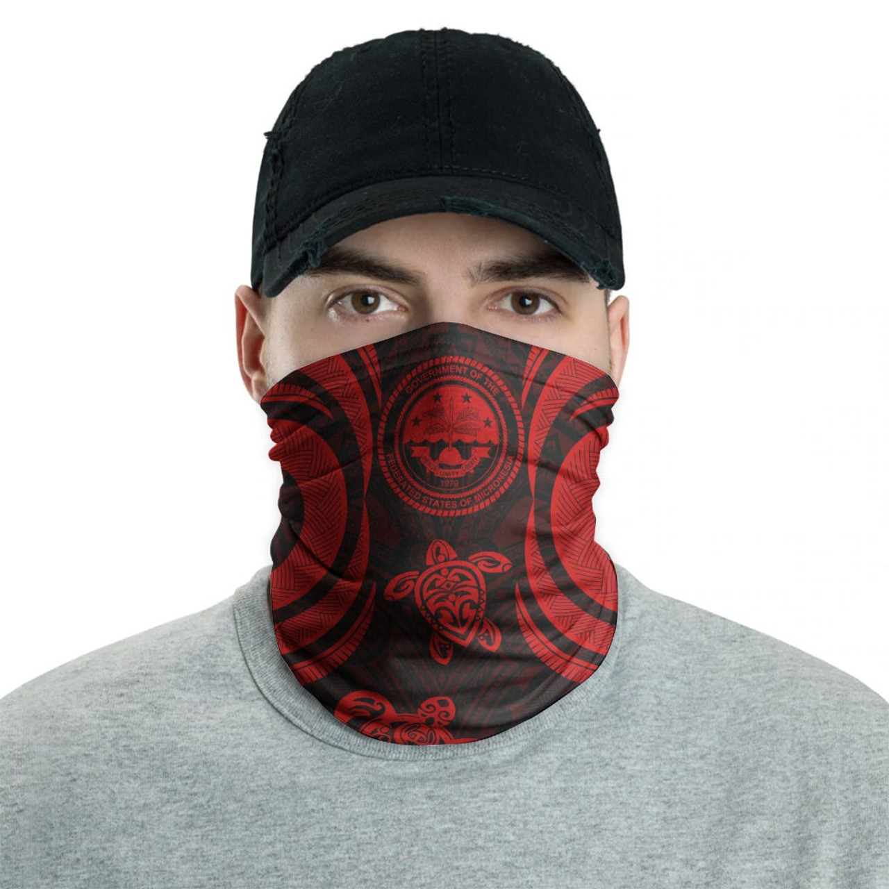 Federated States of Micronesia Neck Gaiter - Turtle Tentacle Red 2