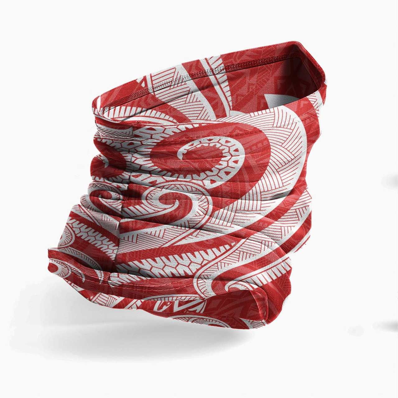 Hawaii Neck Gaiter - Turtle Tentacle White Red 3