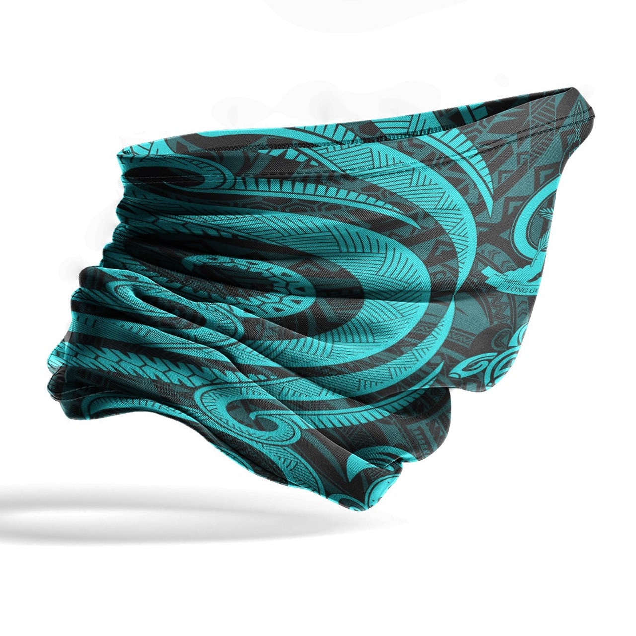 Vanuatu Neck Gaiter - Turtle Tentacle Turquoise 4