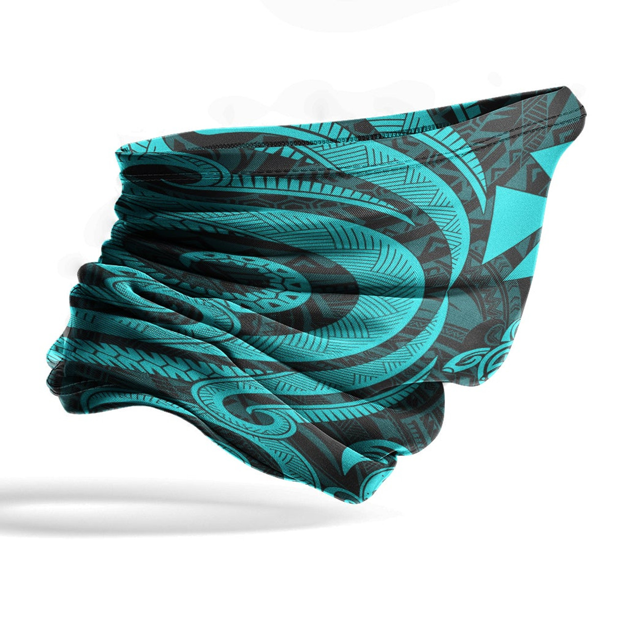 Wallis and Futuna Neck Gaiter - Turtle Tentacle Turquoise 4