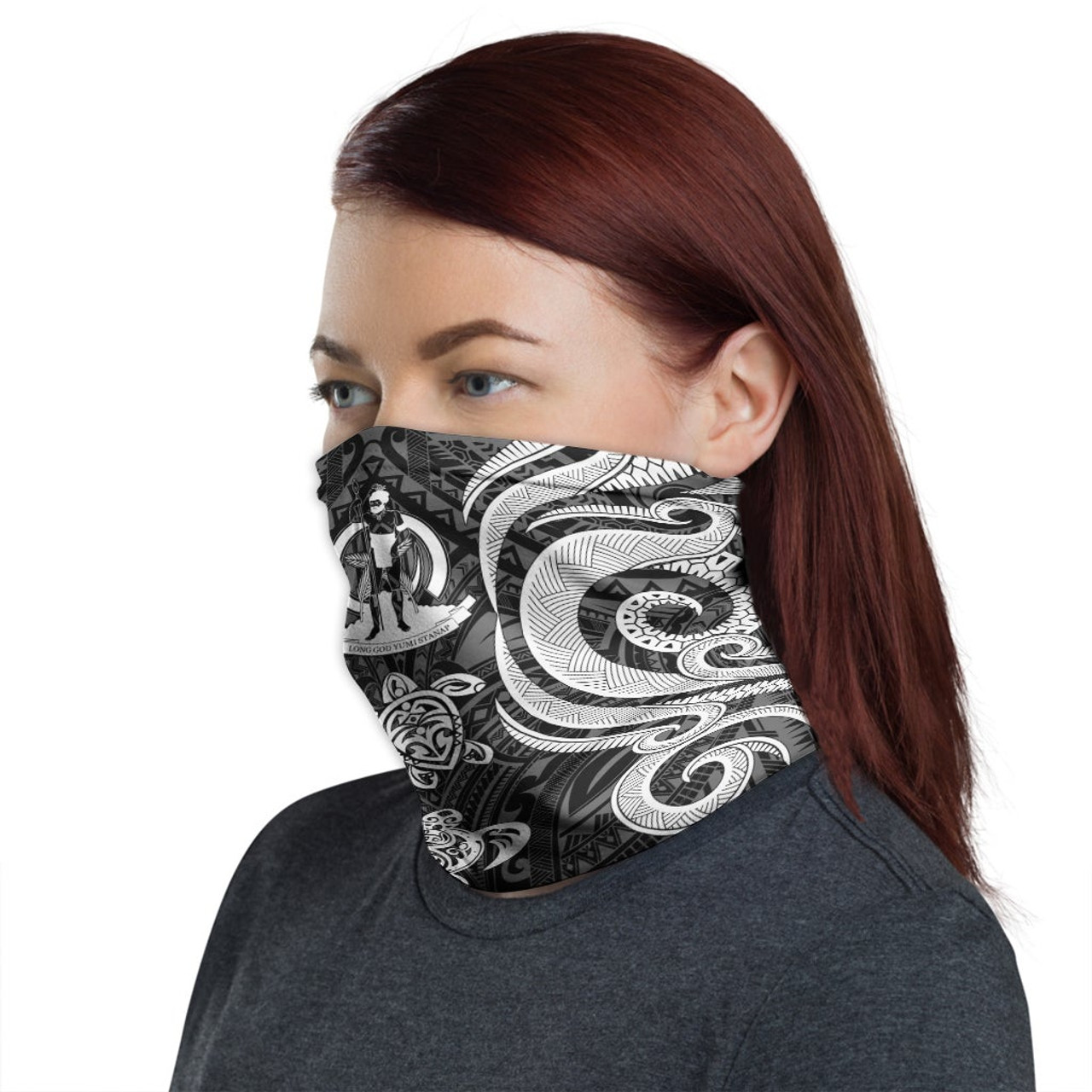 Vanuatu Neck Gaiter - Turtle Tentacle White 1