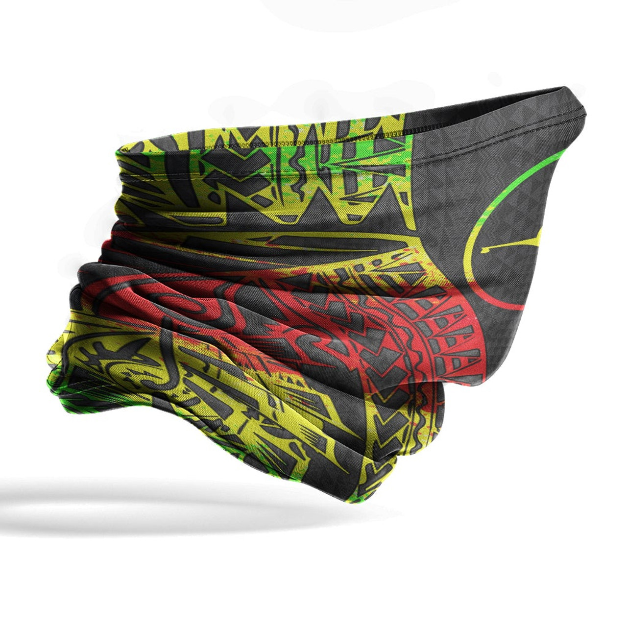 Yap Neck Gaiter - Polynesian Pattern Reggae 4