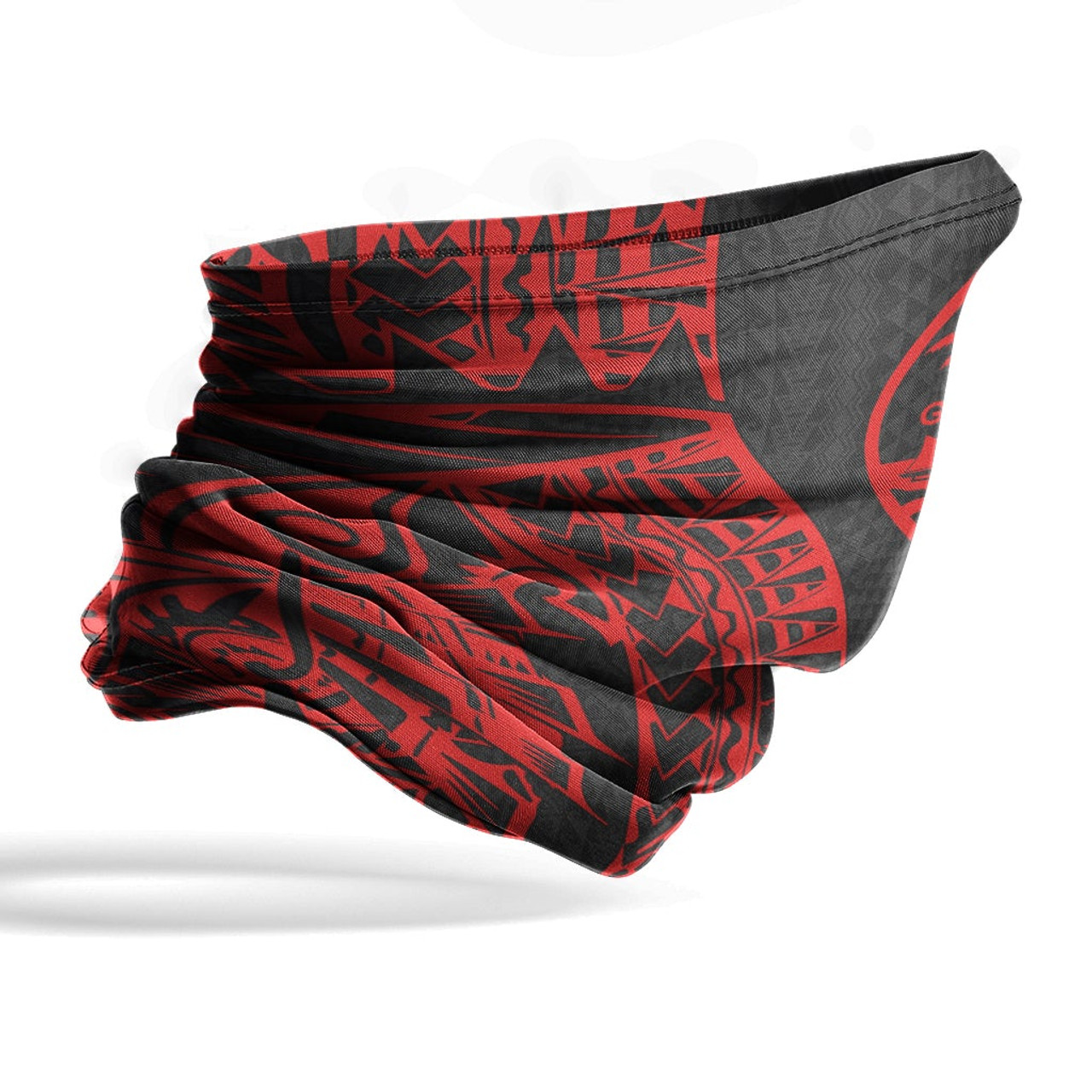 Guam Neck Gaiter - Polynesian Pattern Red 4