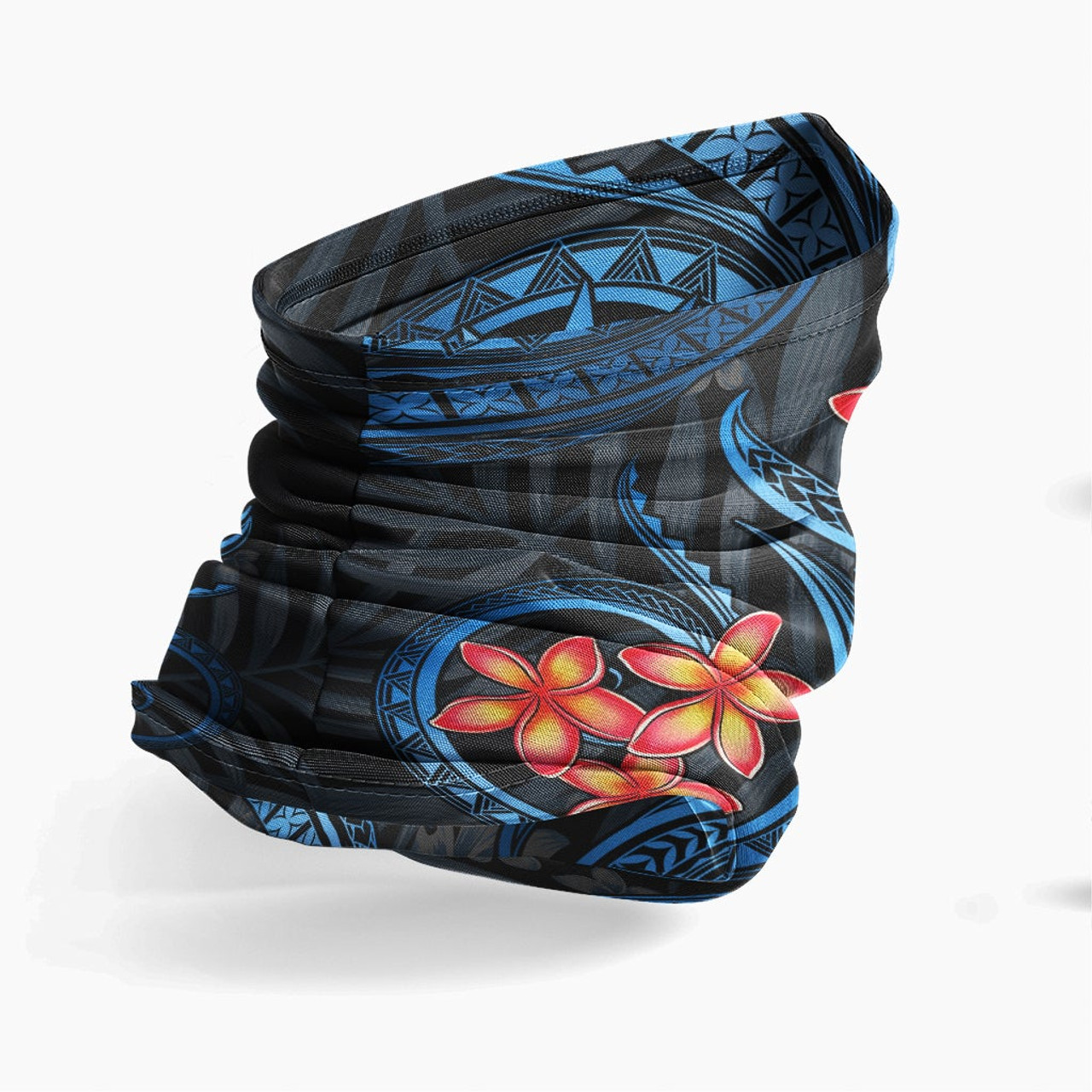 Nauru Neck Gaiter - Plumeria Blue 3