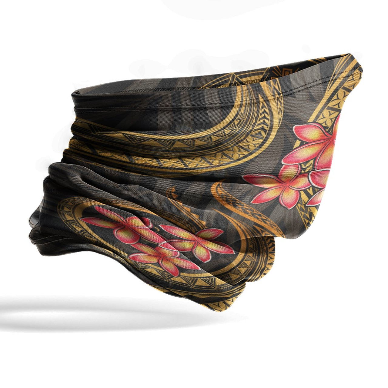 Samoa Neck Gaiter - Plumeria Gold 4