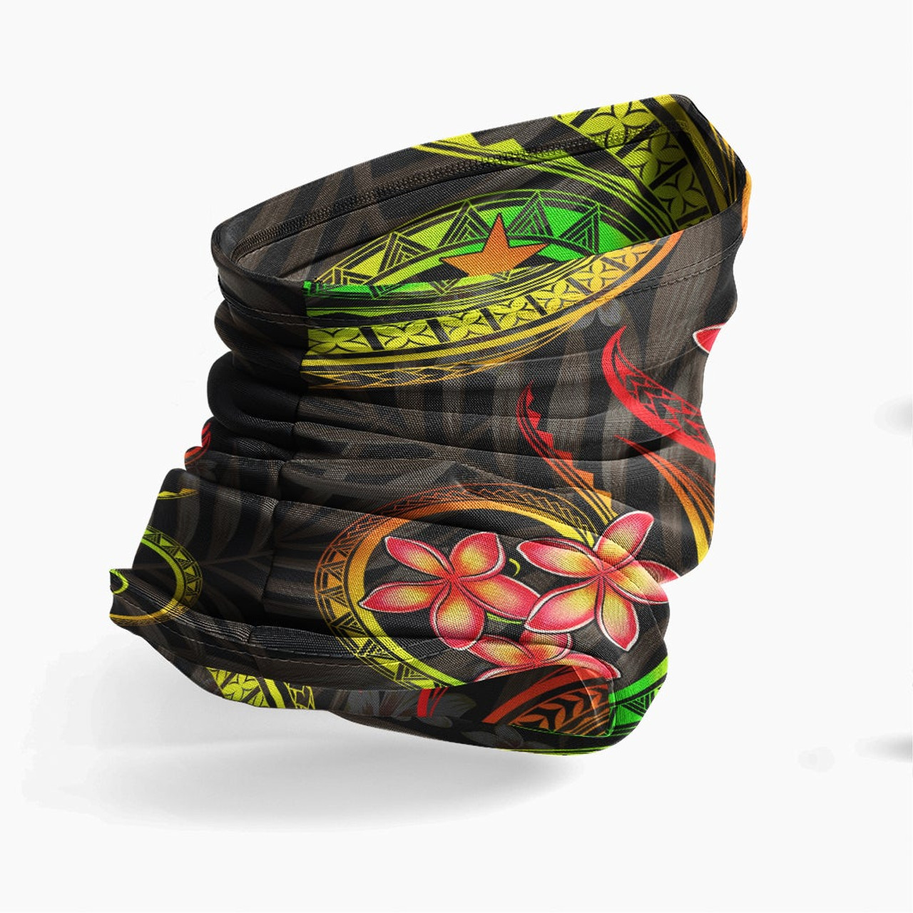 Kosrae Neck Gaiter - Plumeria Reggae 3