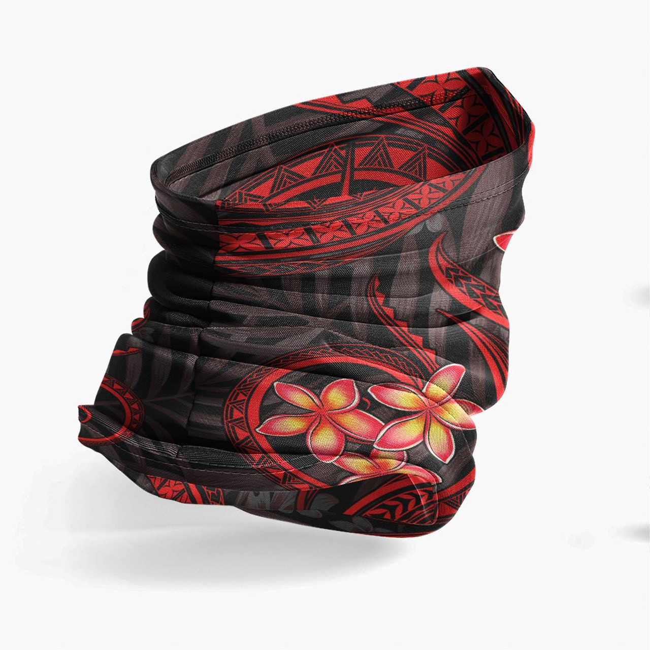 Marshall Islands Neck Gaiter - Plumeria Red 3