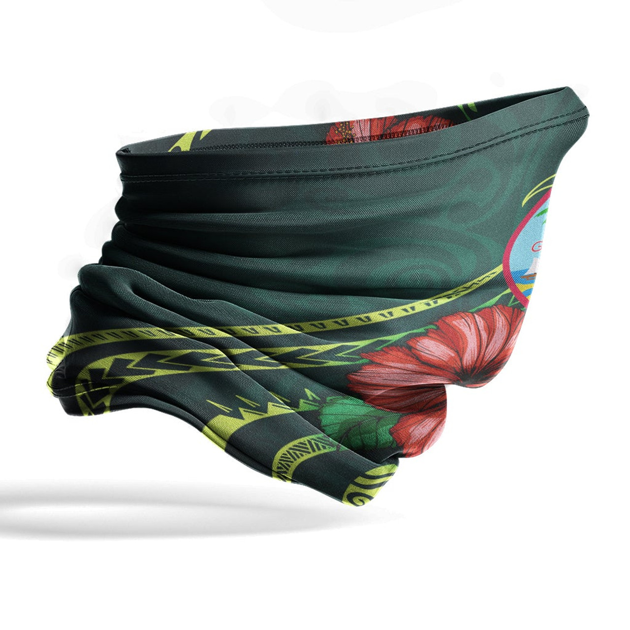 Guam Neck Gaiter - Hibiscus With Seal 4