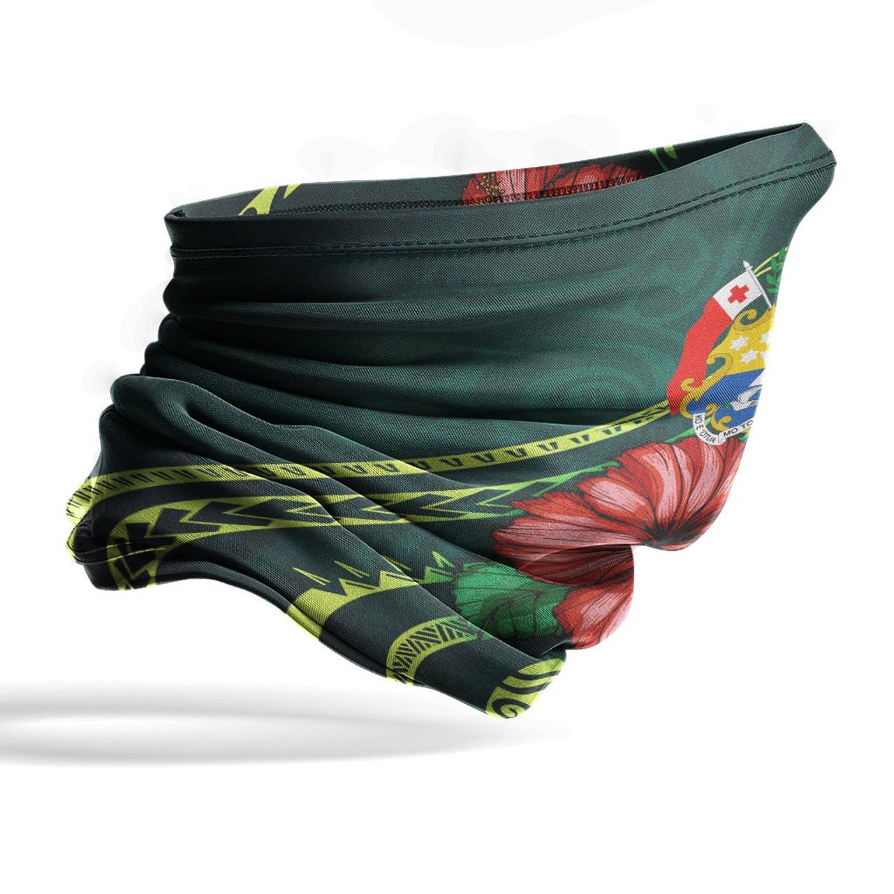 Tonga Neck Gaiter - Hibiscus With Seal 4