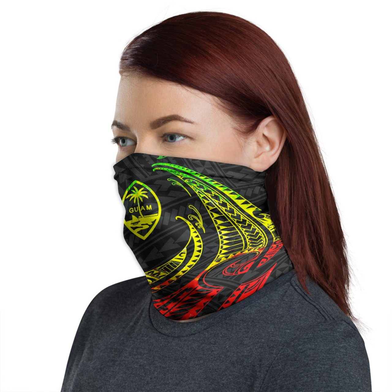 Guam Neck Gaiter - Tribal Wave Reggae 1