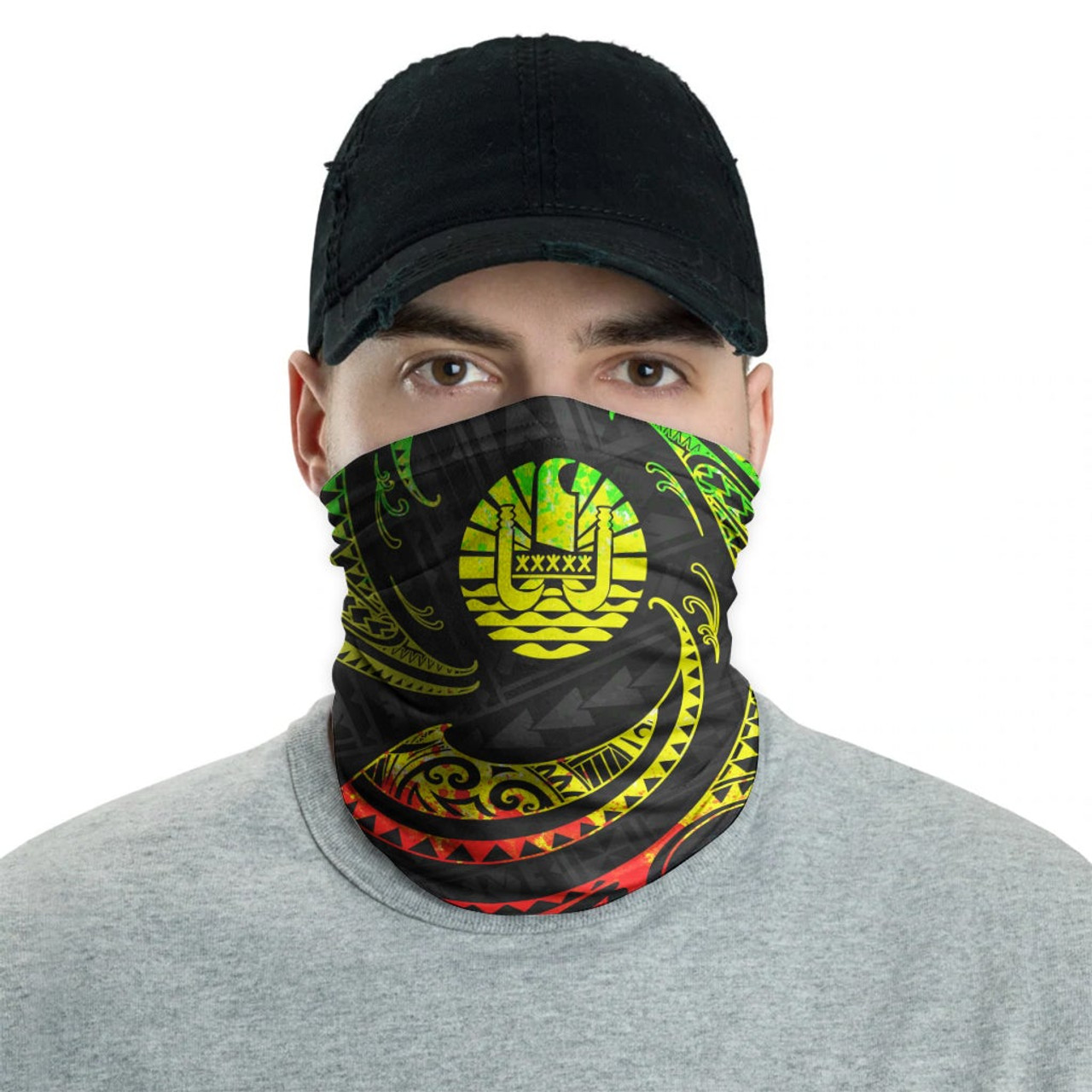 Tahiti Neck Gaiter - Tribal Wave Reggae 2