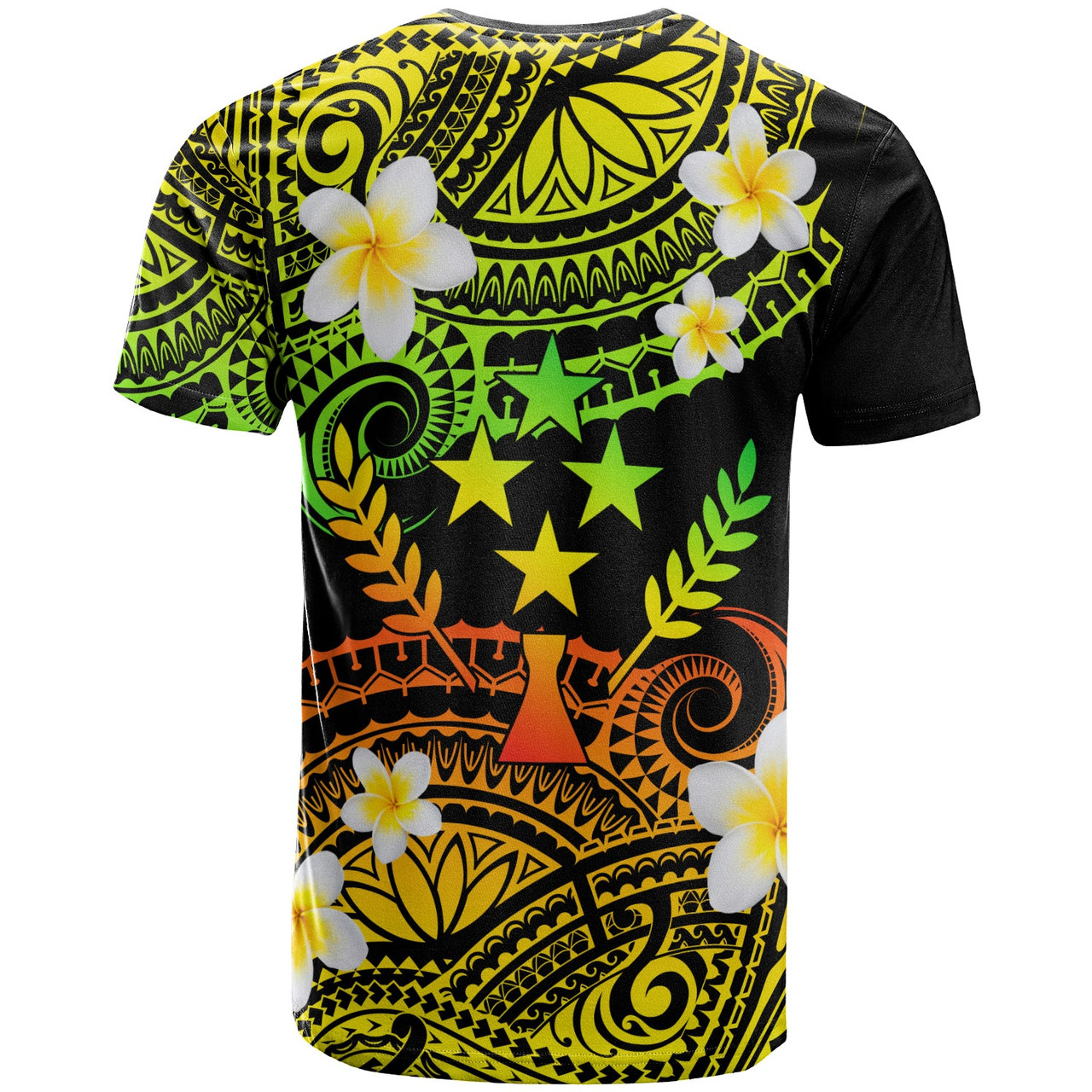 Kosrae Custom Personalised T-Shirt - Plumeria Polynesian Vibe Reggae