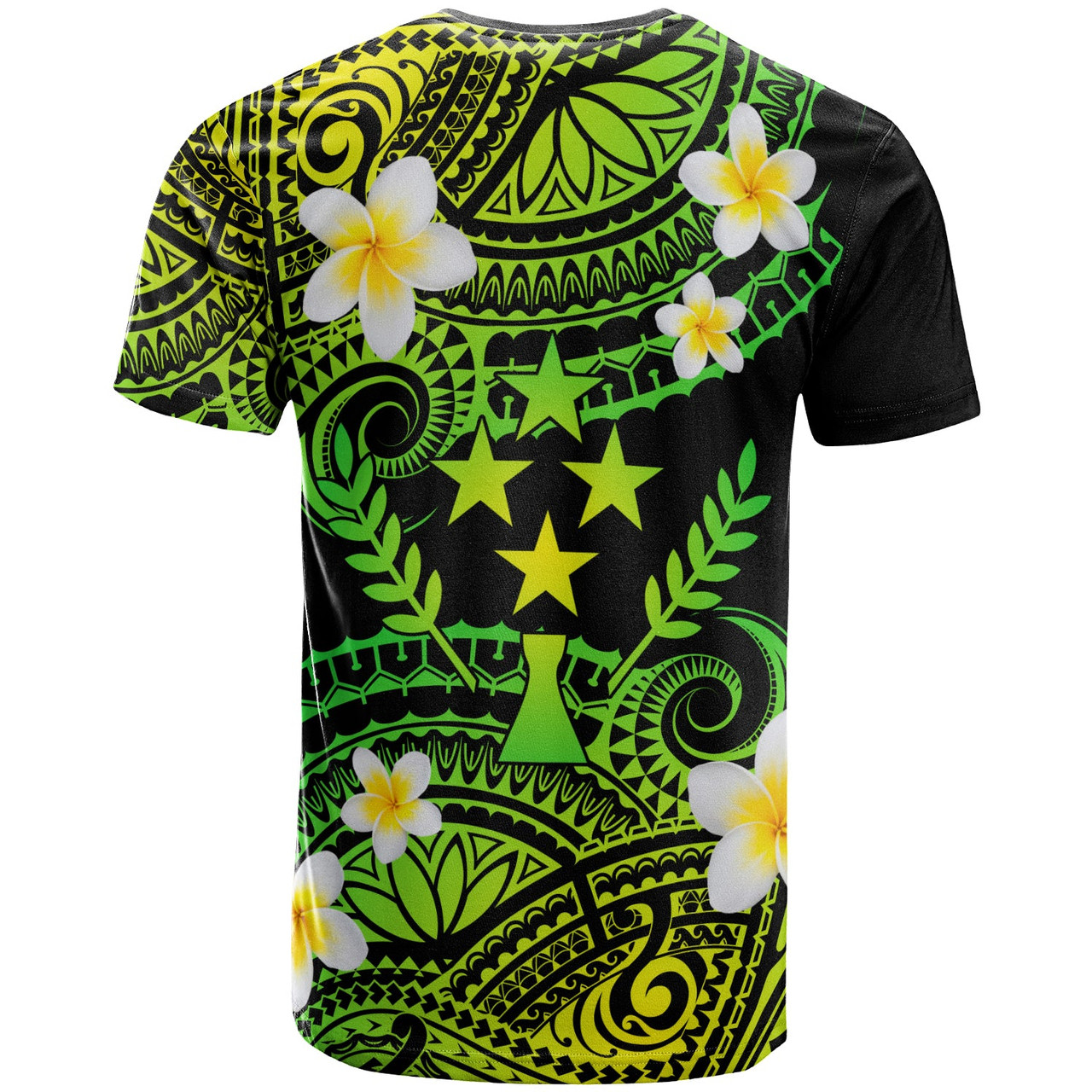 Kosrae Custom Personalised T-Shirt - Plumeria Polynesian Vibe Green