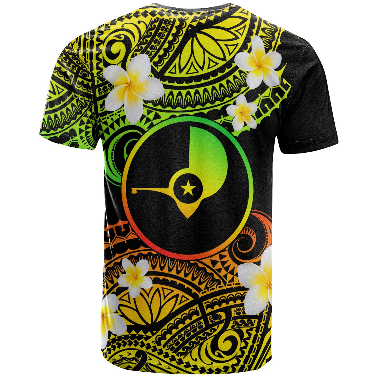 Yap Custom Personalised T-Shirt - Plumeria Polynesian Vibe Reggae