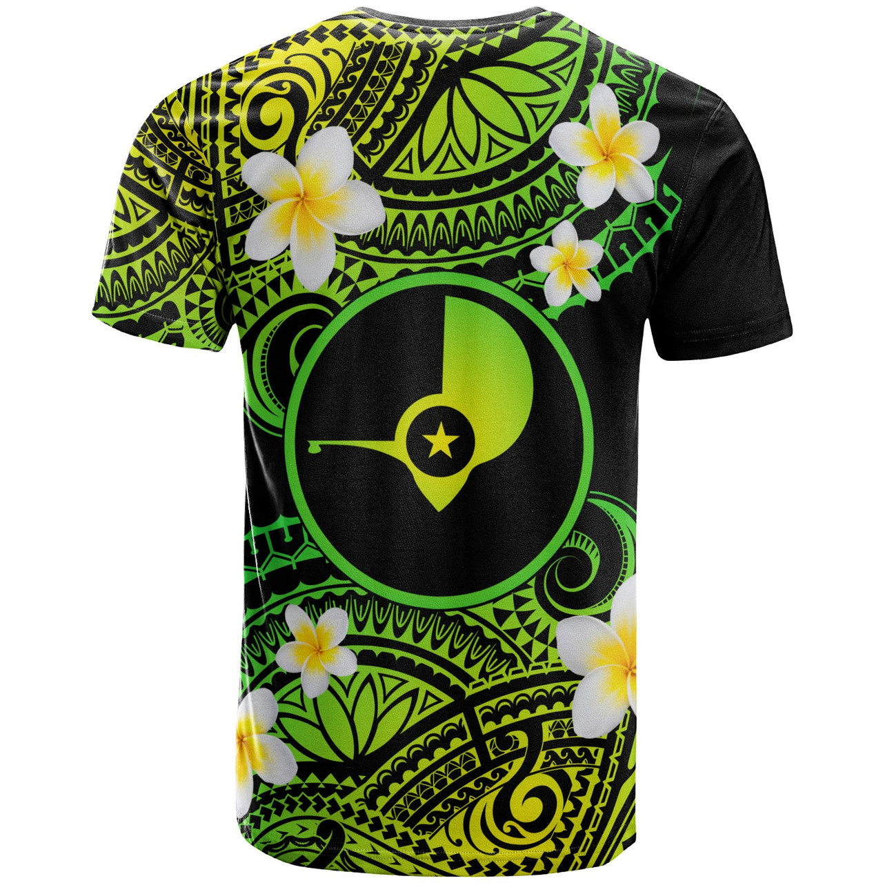 Yap Custom Personalised T-Shirt - Plumeria Polynesian Vibe Green