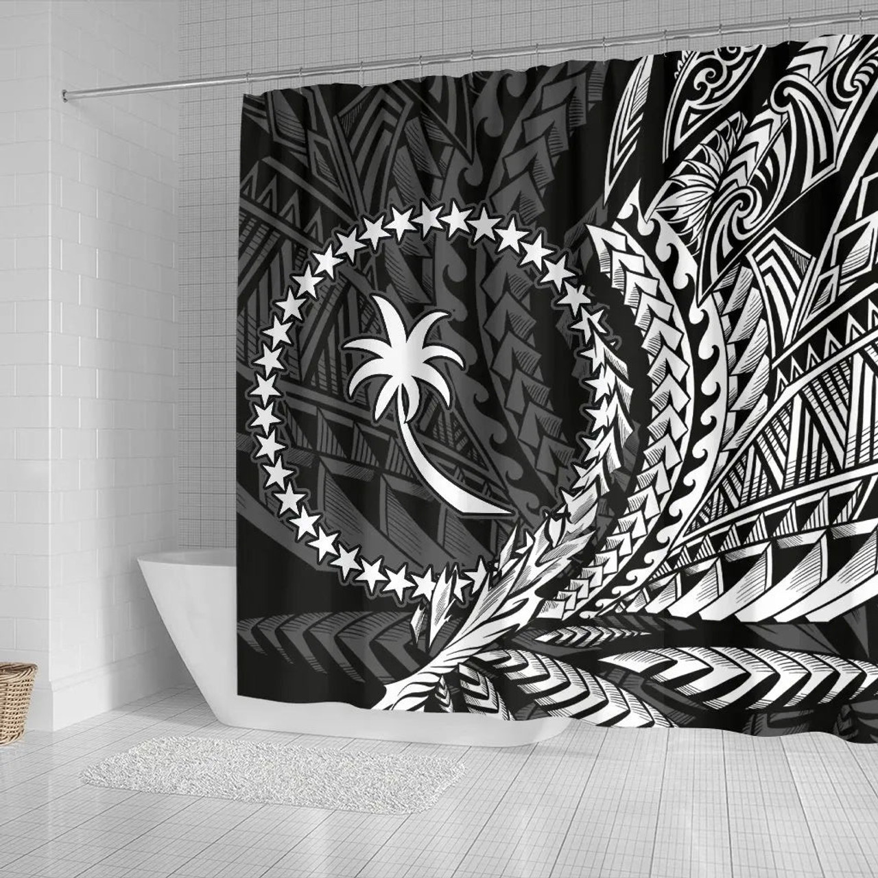 Chuuk State Shower Curtains - Wings Style 2