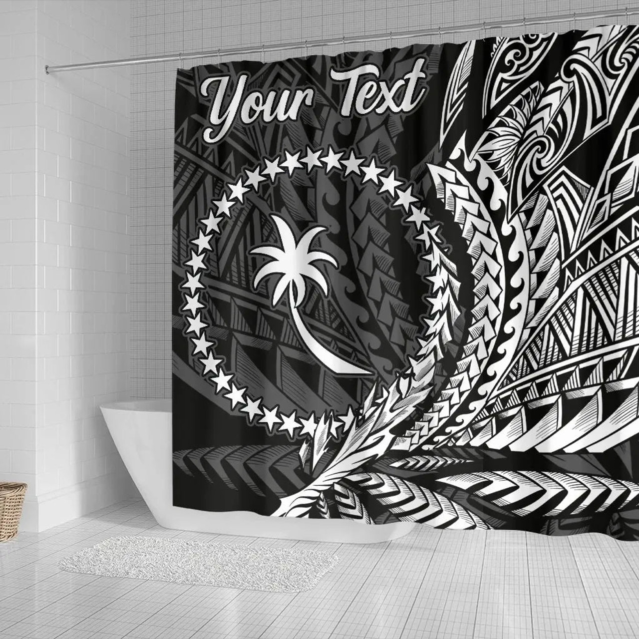 Chuuk State Shower Curtains - Custom Personalised Wings Style 2