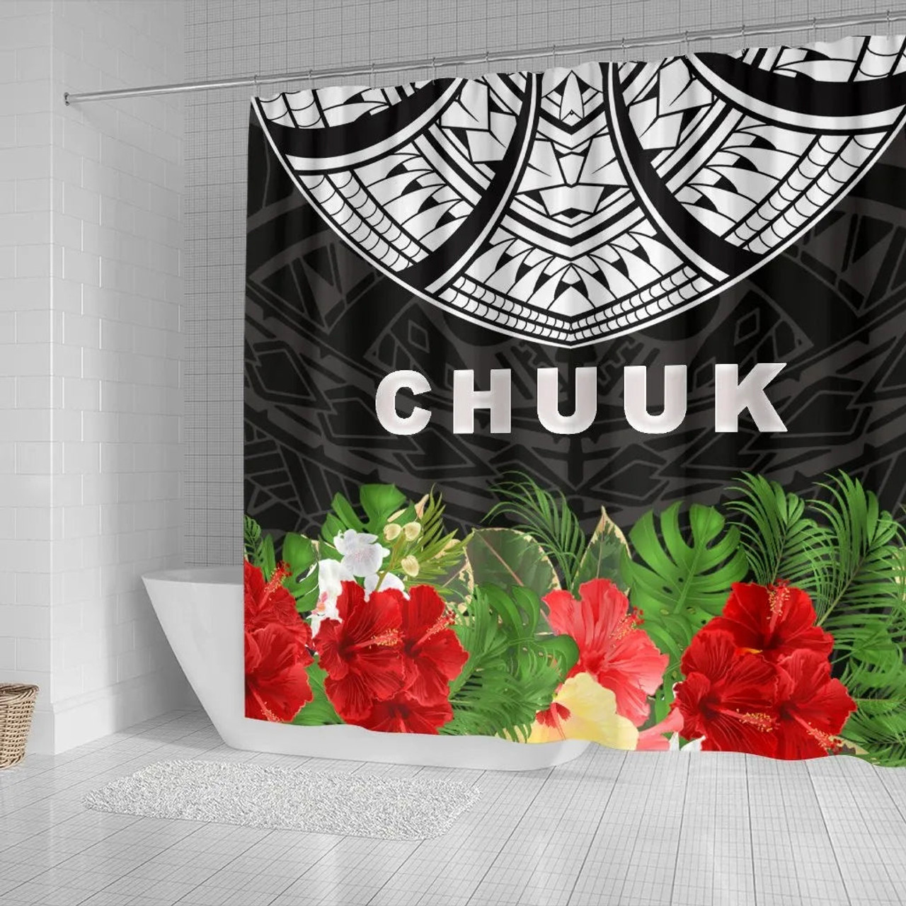 Chuuk Shower Curtain - Ginger Lei Pattern 2