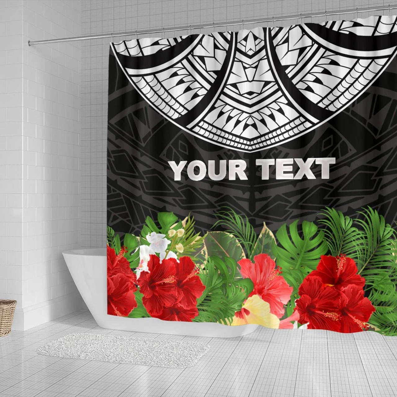 Custom Personalised Shower Curtain - Ginger Lei Pattern 2