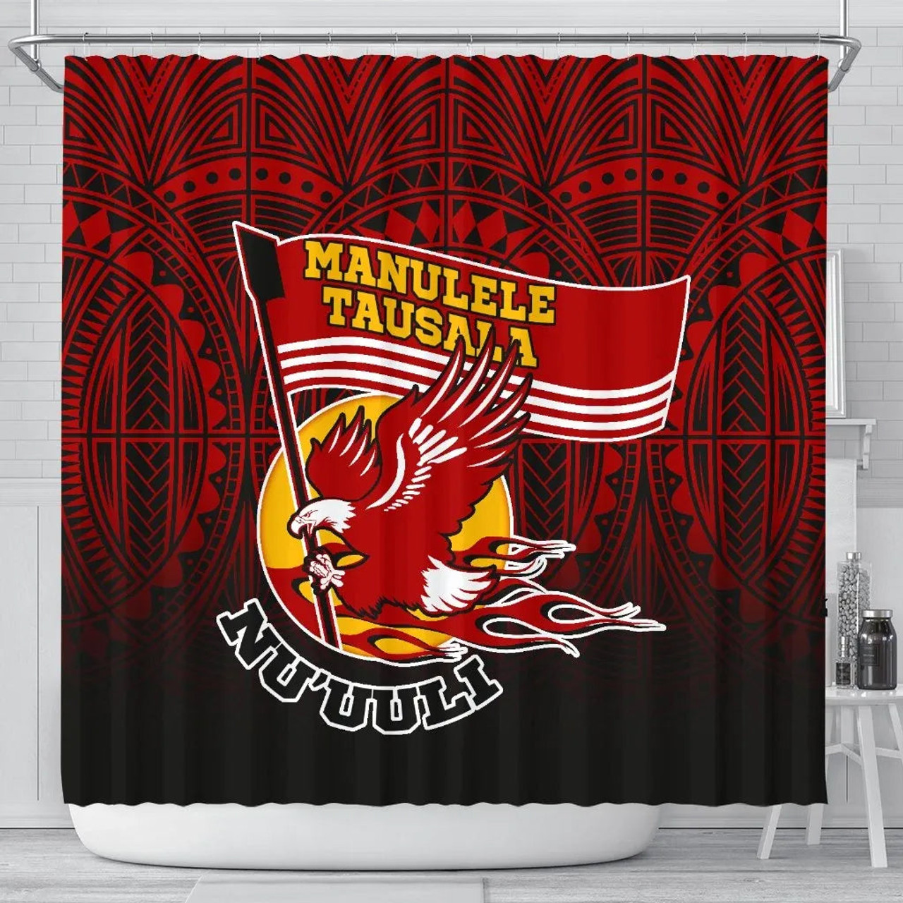 American Samoa Shower Curtain - Manulele Tausala Nuuuli (Ver 2) 1