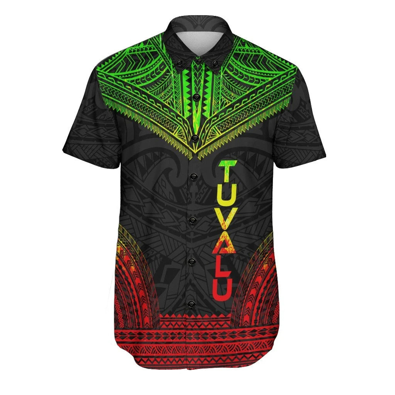 Tuvalu Polynesian Chief Hawaiian Shirts - Reggae Version 1