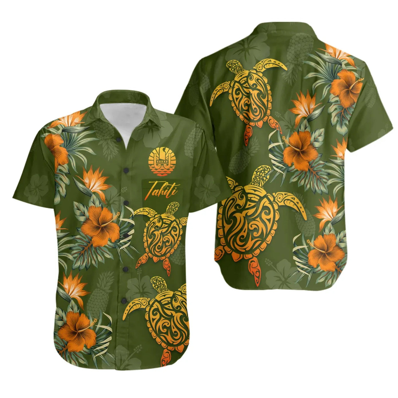 Tahiti Polynesian Hawaiian Shirts - Tropical Summer 1